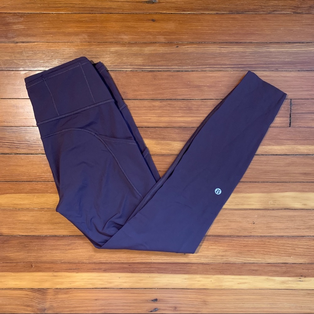 Lululemon Athletica Purple Fast and Free High Rise Leggings 25” Size 6